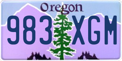 OR license plate 983XGM