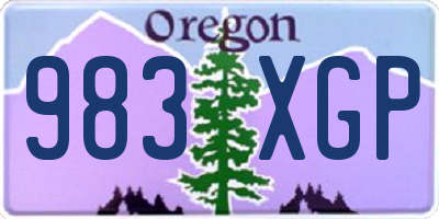 OR license plate 983XGP