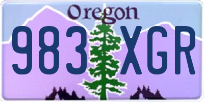OR license plate 983XGR