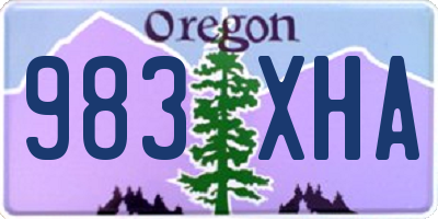 OR license plate 983XHA
