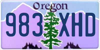 OR license plate 983XHD