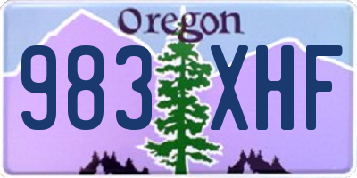 OR license plate 983XHF