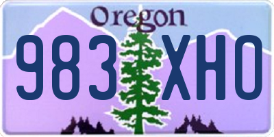 OR license plate 983XHO