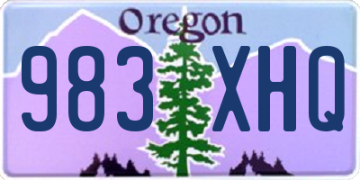 OR license plate 983XHQ
