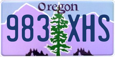 OR license plate 983XHS