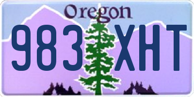 OR license plate 983XHT