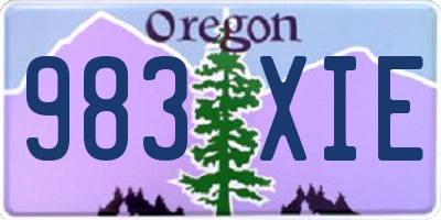 OR license plate 983XIE