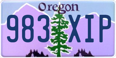 OR license plate 983XIP