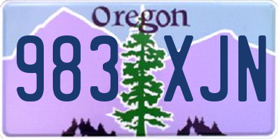 OR license plate 983XJN