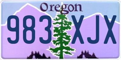 OR license plate 983XJX