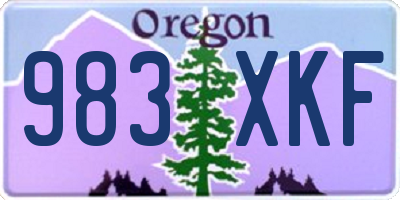 OR license plate 983XKF