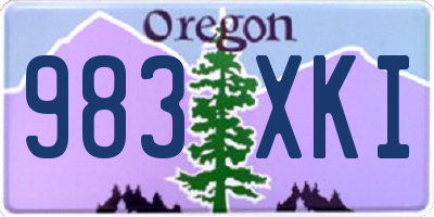 OR license plate 983XKI