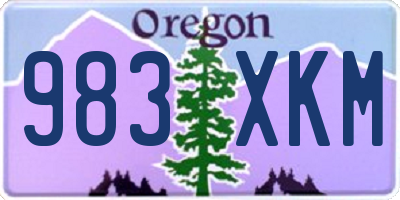 OR license plate 983XKM