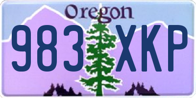 OR license plate 983XKP