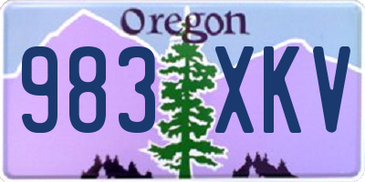 OR license plate 983XKV