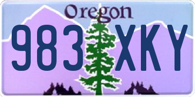 OR license plate 983XKY