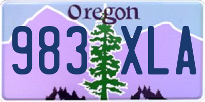OR license plate 983XLA