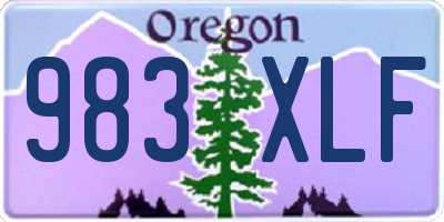 OR license plate 983XLF
