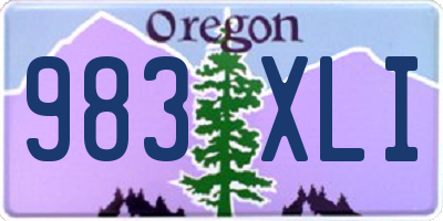 OR license plate 983XLI