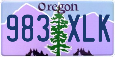 OR license plate 983XLK