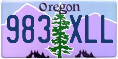 OR license plate 983XLL