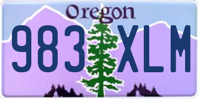 OR license plate 983XLM
