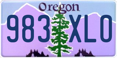 OR license plate 983XLO