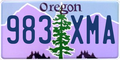 OR license plate 983XMA
