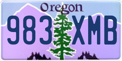 OR license plate 983XMB