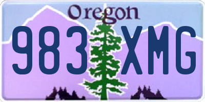 OR license plate 983XMG