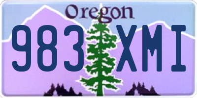 OR license plate 983XMI