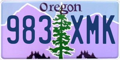OR license plate 983XMK