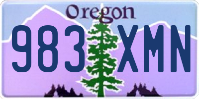 OR license plate 983XMN
