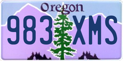 OR license plate 983XMS