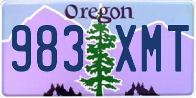 OR license plate 983XMT