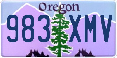 OR license plate 983XMV