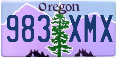 OR license plate 983XMX