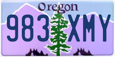 OR license plate 983XMY
