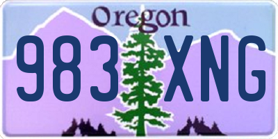 OR license plate 983XNG