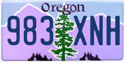 OR license plate 983XNH