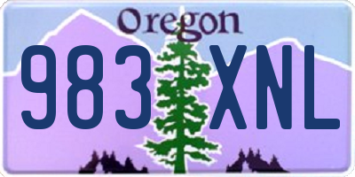 OR license plate 983XNL