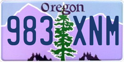 OR license plate 983XNM