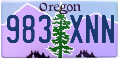 OR license plate 983XNN