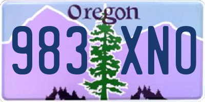 OR license plate 983XNO
