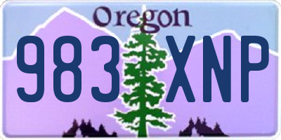 OR license plate 983XNP