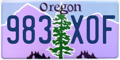 OR license plate 983XOF