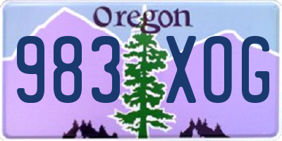 OR license plate 983XOG