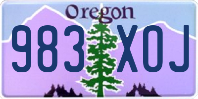 OR license plate 983XOJ