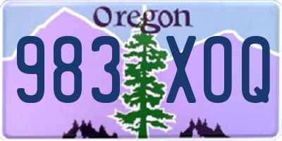 OR license plate 983XOQ