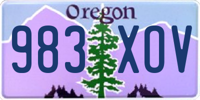 OR license plate 983XOV